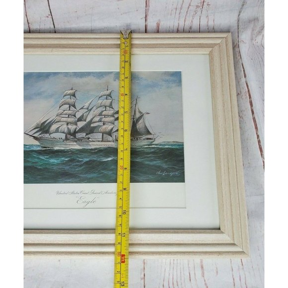 Wilton Industries U.S Coast Guard Academy Eagle Charles Chas Lundgren Painting - Picture 9 of 12